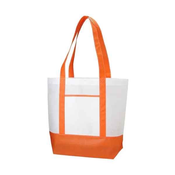 Non-woven boat tote bag with front pocket plus 1 color silkscreen... from ASI 37218 Athena Promo (tm)