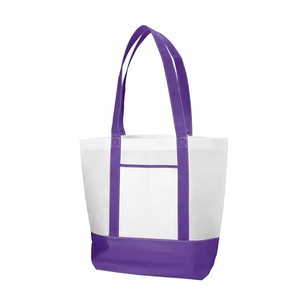 Non-woven boat tote bag with front pocket plus 1 color silkscreen... from ASI 37218 Athena Promo (tm)