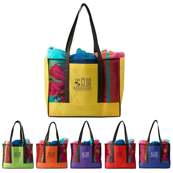 Tote bag made of non-woven polypropylene with mesh construction plus 1... from ASI 37218 Athena Promo (tm)