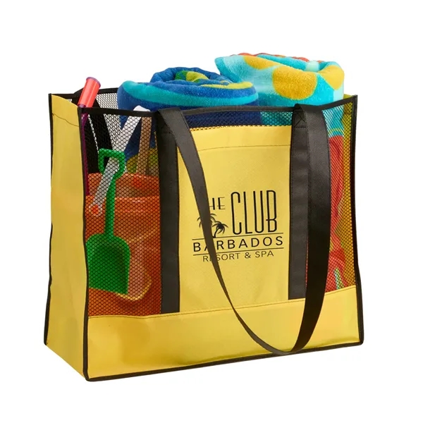 Tote bag made of non-woven polypropylene with mesh construction plus 1... from ASI 37218 Athena Promo (tm)