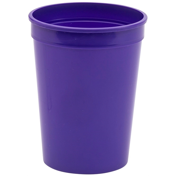 Durable 12 oz. smooth wall plastic stadium cup, perfect for events... from ASI 67075 Leprechaun Promotions, LLC / Leprechaun Promotions