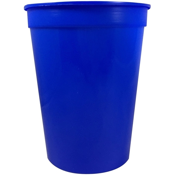 Durable 12 oz. smooth wall plastic stadium cup, perfect for events... from ASI 67075 Leprechaun Promotions, LLC / Leprechaun Promotions