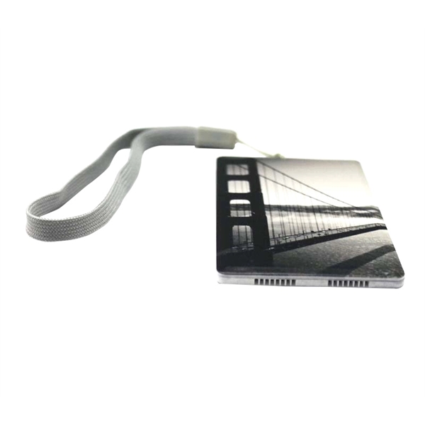 3.35" x 2.13" x .22" white ABS wireless Bluetooth speaker that's... from ASI 37218 Athena Promo (tm)