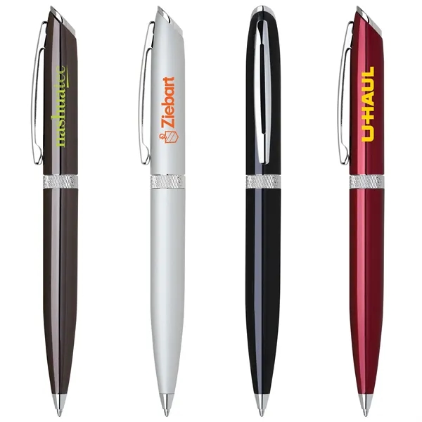 Aluminum twist-action ballpoint pen with a high polished finish barrel with... from ASI 68190 Lungsal / Lungsal