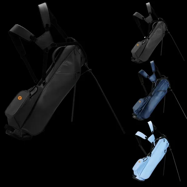 Golf bag made with weather-resistant PU leather and a 3-way divider... from ASI 57653 Gold Bond