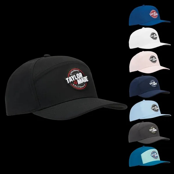 Polyester golf hat with snapback closure and moisture-wicking properties.... from ASI 57653 Gold Bond