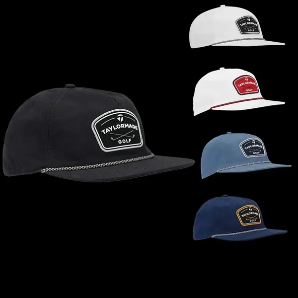 Cotton blend golf hat with moisture-wicking sweatband and rope design on... from ASI 57653 Gold Bond