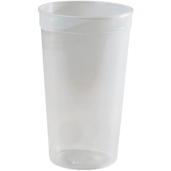 Durable 32 oz. smooth wall plastic stadium cup, ideal for events... from ASI 67075 Leprechaun Promotions, LLC / Leprechaun Promotions