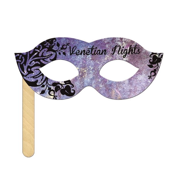 Digitally printed Venetian mask on a stick made from high density... from ASI 67620 Lion Circle Corp / Lion/Circle