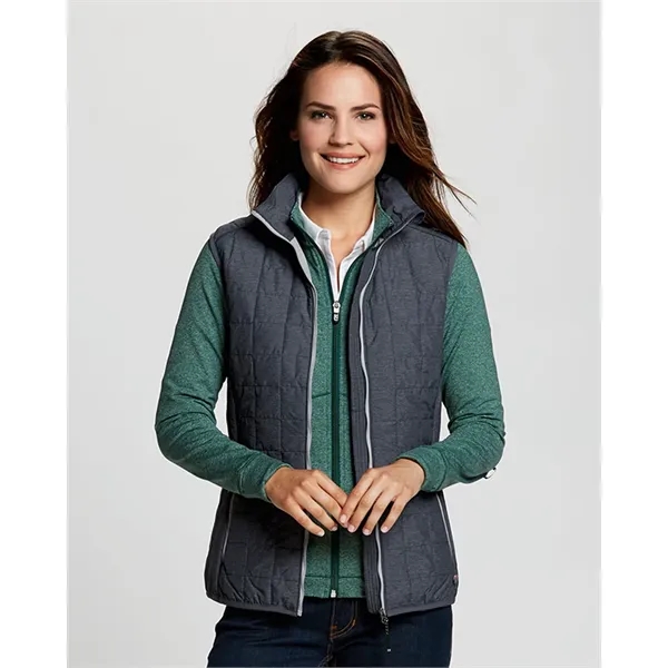 Women's puffer vest with insulation, wind and water resistance, pockets, and... from ASI 47965 Cutter & Buck