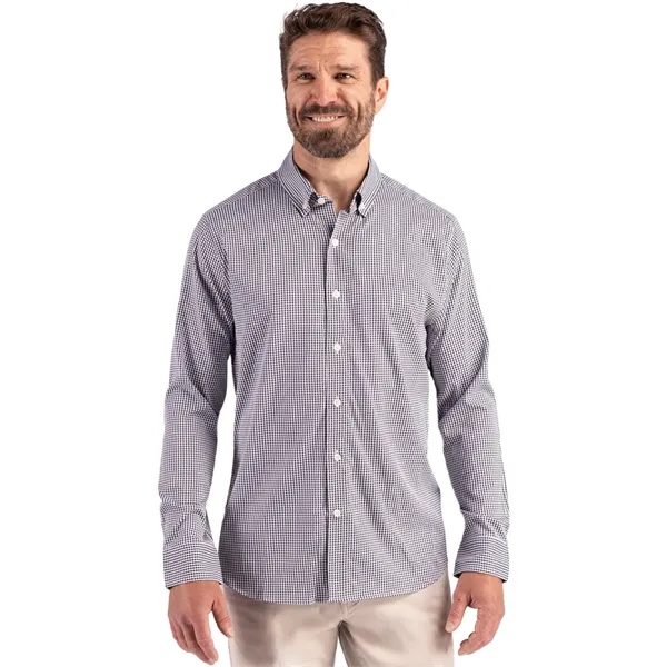 Cutter & Buck Skyline Eco Recycled Gingham Mens Long Slee...... from ASI 47965 Cutter & Buck