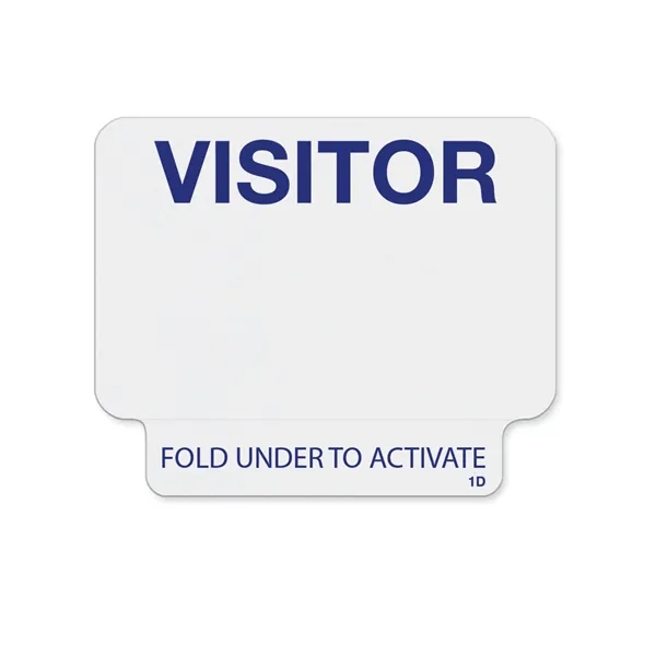 Hand-writable ONEstep expiring badges with pre-printed VISTOR title activate in ONE... from ASI 79898 Promovision / PROMOVISION