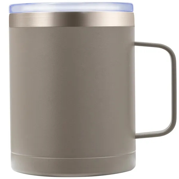 The Bachman 14oz Handle Mug features a spill proof lid designed... from ASI 82498 RiteLine LLC