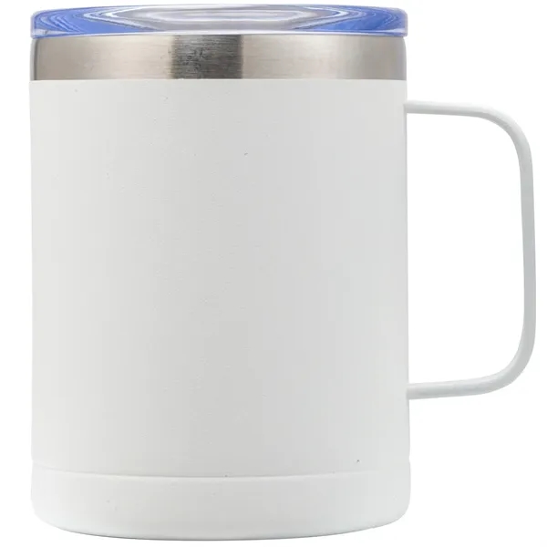 The Bachman 14oz Handle Mug features a spill proof lid designed... from ASI 82498 RiteLine LLC