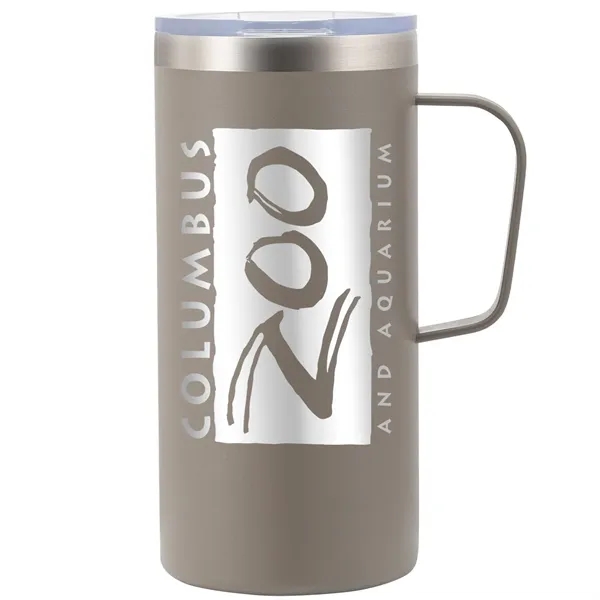 The Bridgeport 20oz Handle Mug features a spill proof lid designed... from ASI 82498 RiteLine LLC
