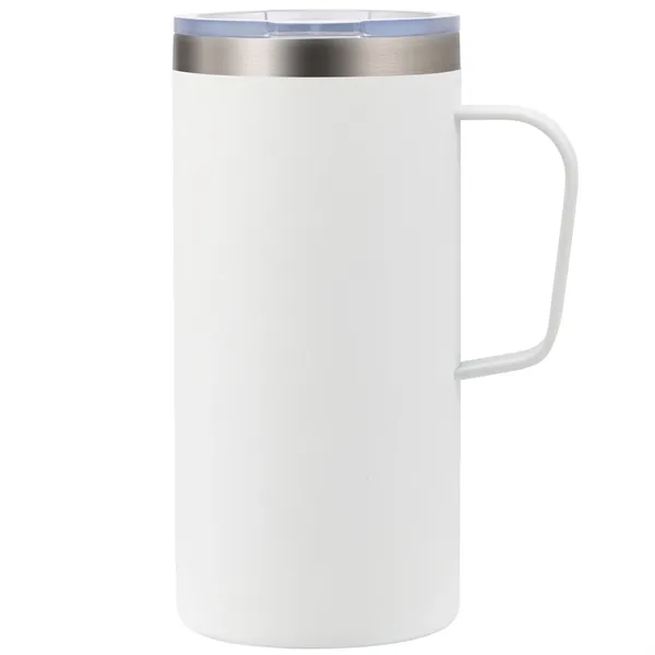 The Bridgeport 20oz Handle Mug features a spill proof lid designed... from ASI 82498 RiteLine LLC