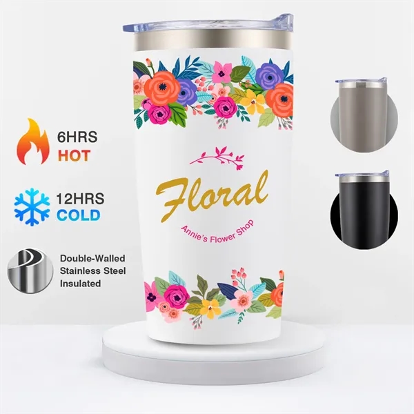 This Monticello 20oz Tumbler Mug features a spill proof lid for... from ASI 82498 RiteLine LLC