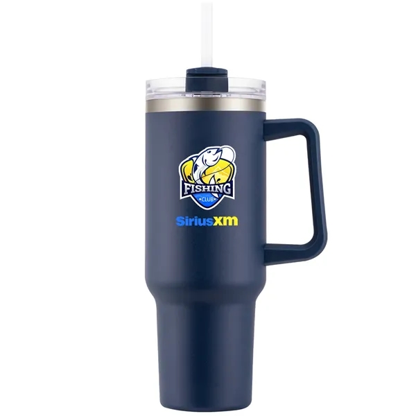 This Casa Blanca 40oz Handle Tumbler Mug features a spill proof... from ASI 82498 RiteLine LLC