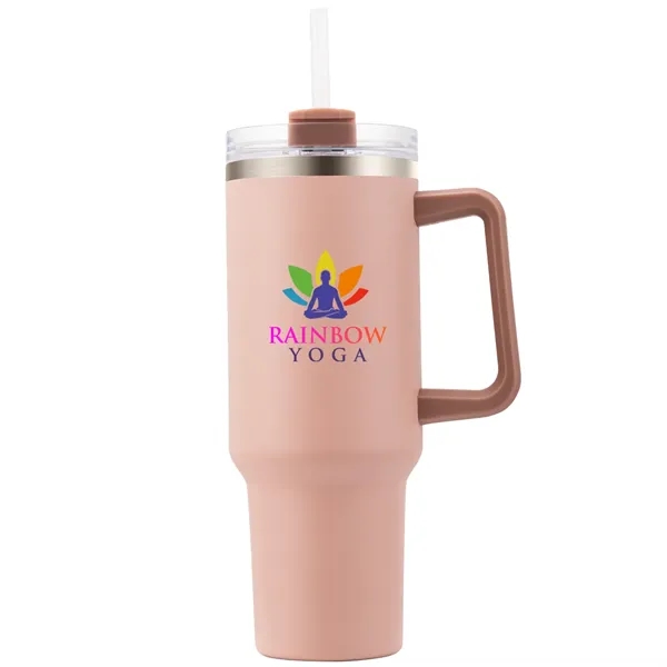 This Casa Blanca 40oz Handle Tumbler Mug features a spill proof... from ASI 82498 RiteLine LLC