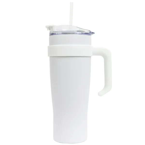 This Hubbard 40oz Handle Tumbler Mug features a snap shut spout... from ASI 82498 RiteLine LLC