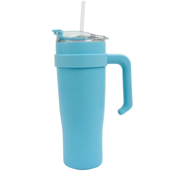 This Hubbard 40oz Handle Tumbler Mug features a snap shut spout... from ASI 82498 RiteLine LLC
