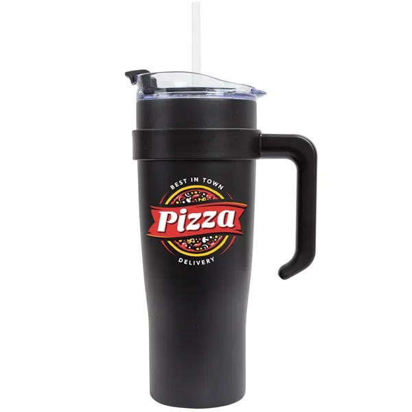 This Hubbard 40oz Handle Tumbler Mug features a snap shut spout... from ASI 82498 RiteLine LLC
