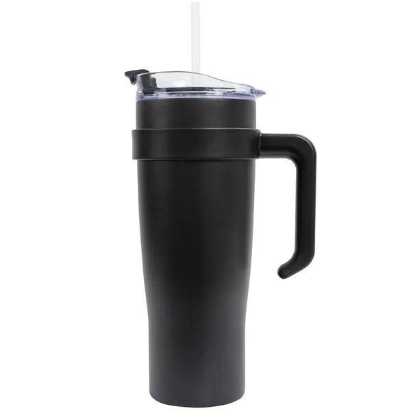 This Hubbard 40oz Handle Tumbler Mug features a snap shut spout... from ASI 82498 RiteLine LLC