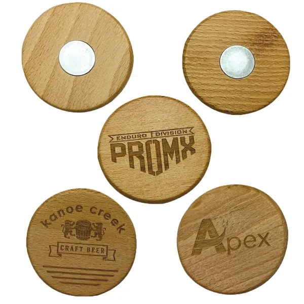 A round wood magnet for use on various metal surfaces. A... from ASI 61966 HPG / BCG Creations