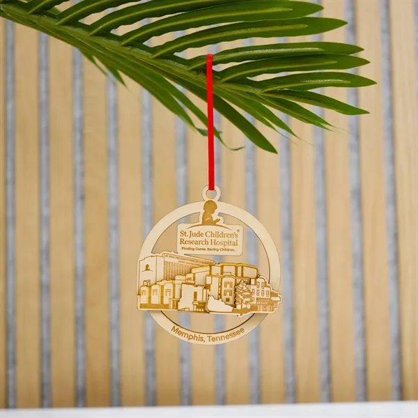 Layered custom cut birch wood and clear acrylic ornament with glitter... from ASI 61966 HPG / BCG Creations