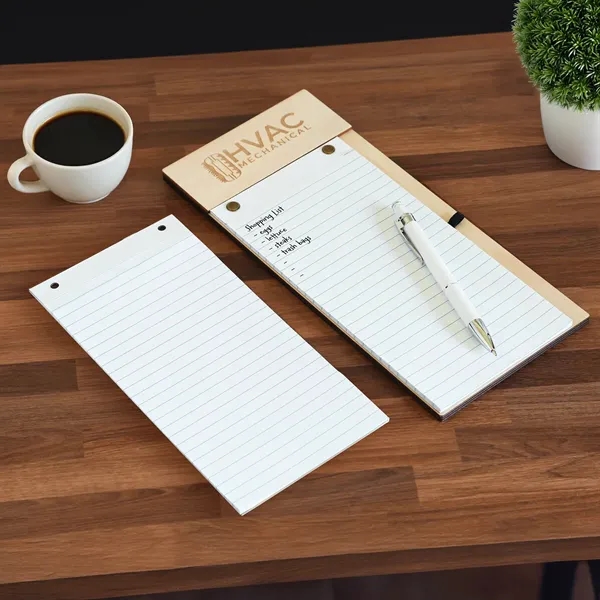 Wood Note Pad with custom, laser-engraved, top. Includes one tear-away pad... from ASI 61966 HPG / BCG Creations
