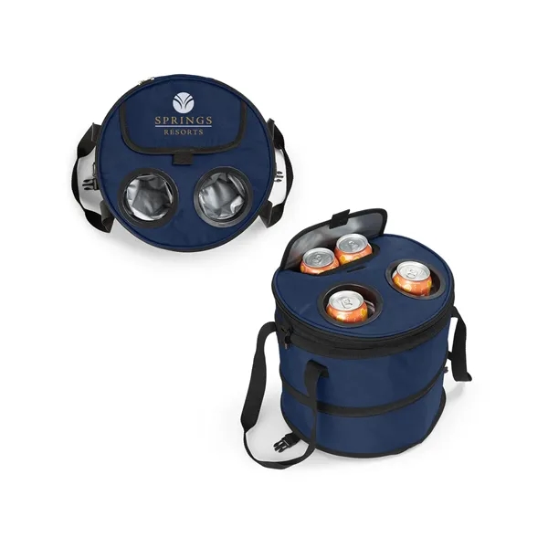 Pop-up cooler with zippered top main compartment and room for up... from ASI 79530 Prime Line