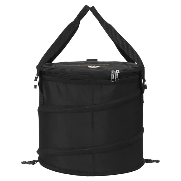 Pop-up cooler with zippered top main compartment and room for up... from ASI 79530 Prime Line