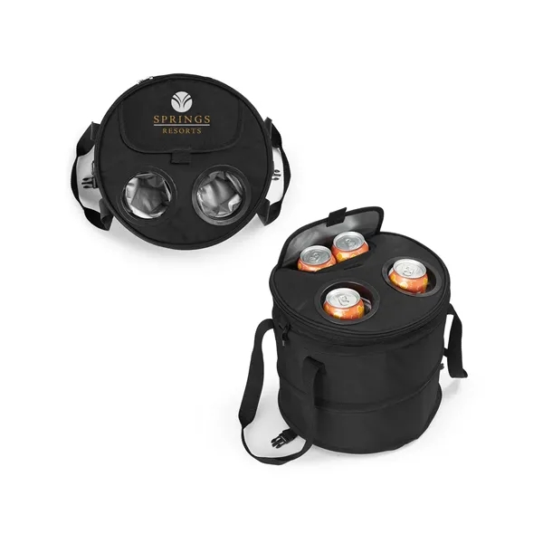 Pop-up cooler with zippered top main compartment and room for up... from ASI 79530 Prime Line