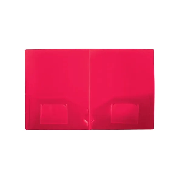 0.3 mm polypropylene folder with 2 pockets and two small clear... from ASI 79530 Prime Line