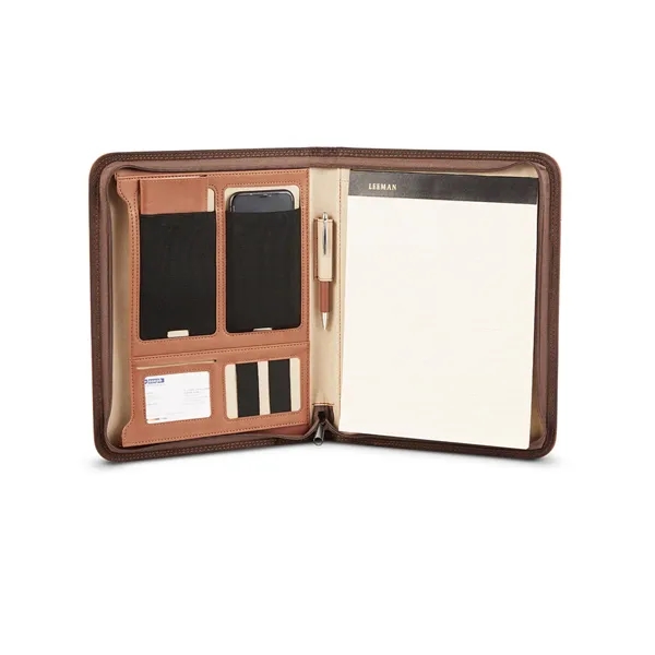 Elegant full zip hard cover Padfolio with cover made of soft... from ASI 79530 Prime Line