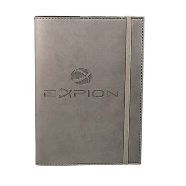 Refillable journal with soft faux leather cover, pen loop and an... from ASI 79530 Prime Line