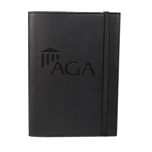 Refillable journal with soft faux leather cover, pen loop and an... from ASI 79530 Prime Line