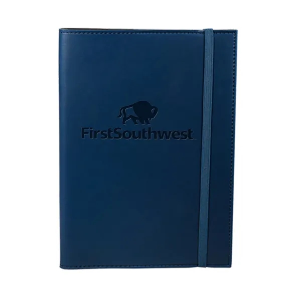 Refillable journal with soft faux leather cover, pen loop and an... from ASI 79530 Prime Line