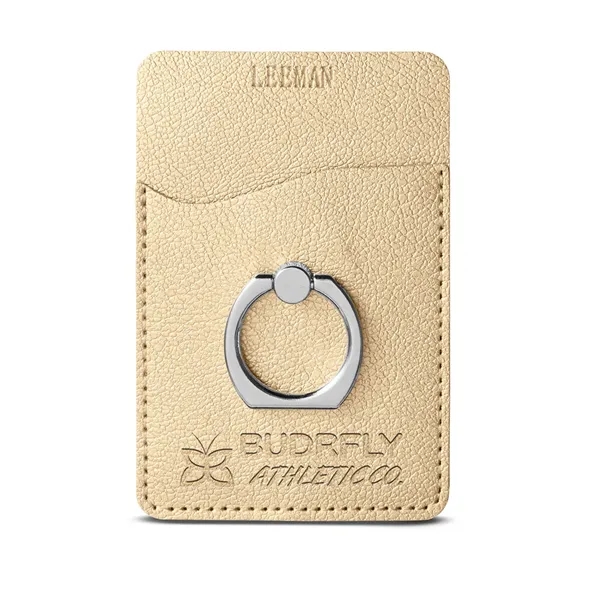 Leeman™ Shimmer Card Holder with Metal Ring Phone Stand... from ASI 79530 Prime Line