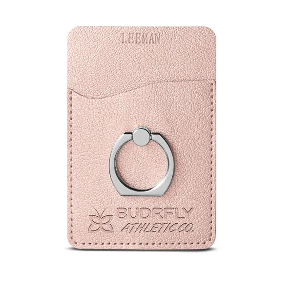 Leeman™ Shimmer Card Holder with Metal Ring Phone Stand... from ASI 79530 Prime Line