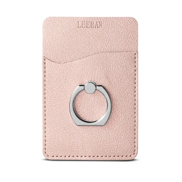 Leeman™ Shimmer Card Holder with Metal Ring Phone Stand... from ASI 79530 Prime Line