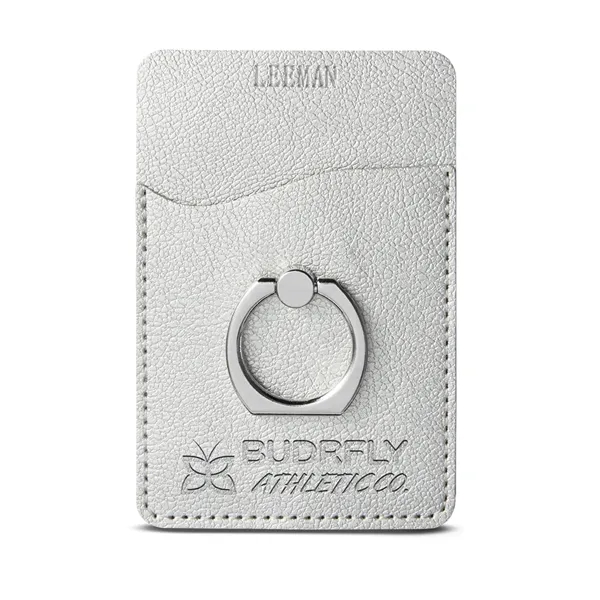 Leeman™ Shimmer Card Holder with Metal Ring Phone Stand... from ASI 79530 Prime Line