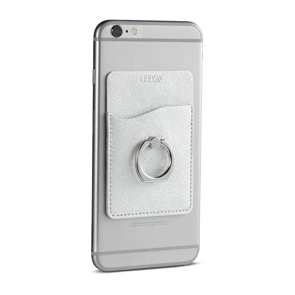 Leeman™ Shimmer Card Holder with Metal Ring Phone Stand... from ASI 79530 Prime Line