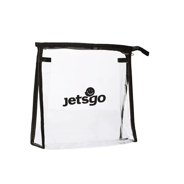 Travel amenities case made from clear PVC non-woven polypropylene with clear... from ASI 79530 Prime Line