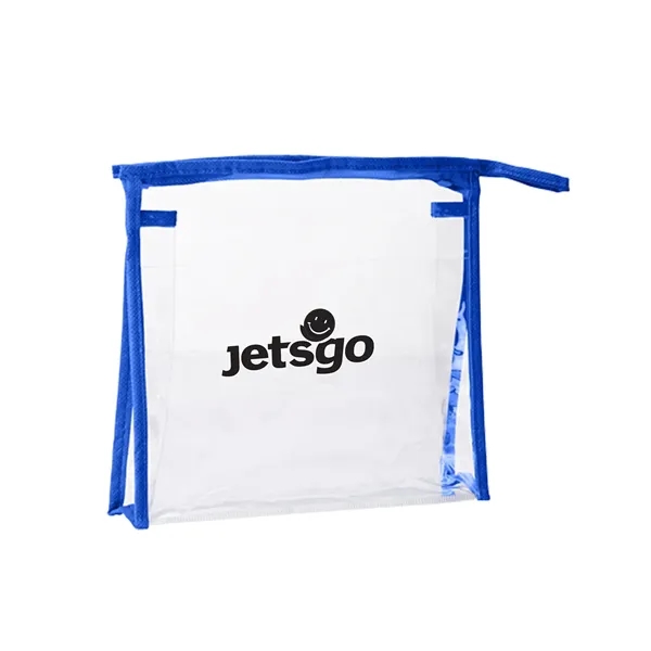 Travel amenities case made from clear PVC non-woven polypropylene with clear... from ASI 79530 Prime Line