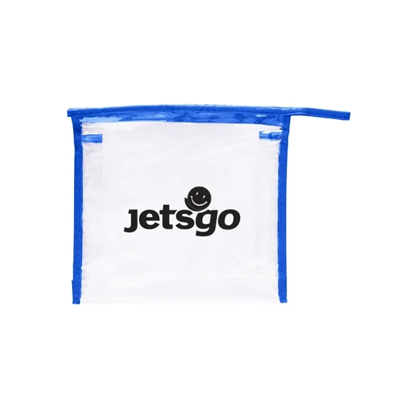 Travel amenities case made from clear PVC non-woven polypropylene with clear... from ASI 79530 Prime Line