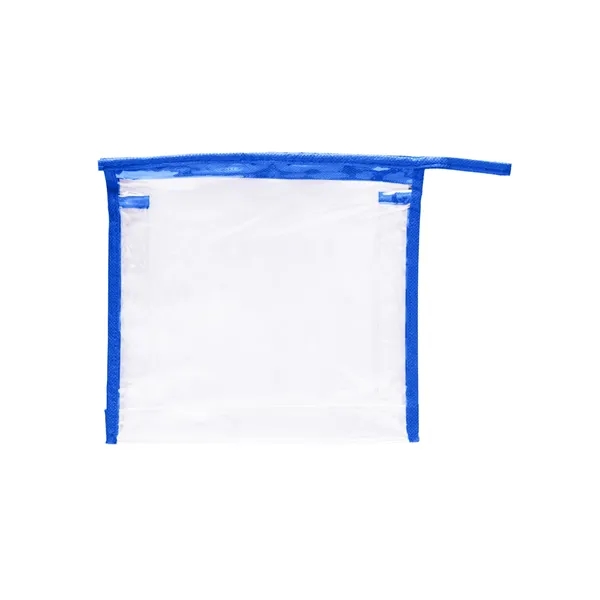 Travel amenities case made from clear PVC non-woven polypropylene with clear... from ASI 79530 Prime Line