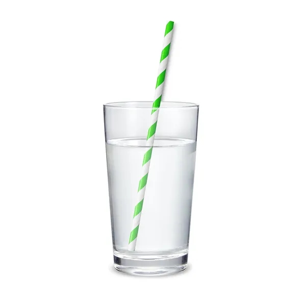 Box of 20 1.25" x 7.87" x 0.5" striped paper drinking... from ASI 79530 Prime Line