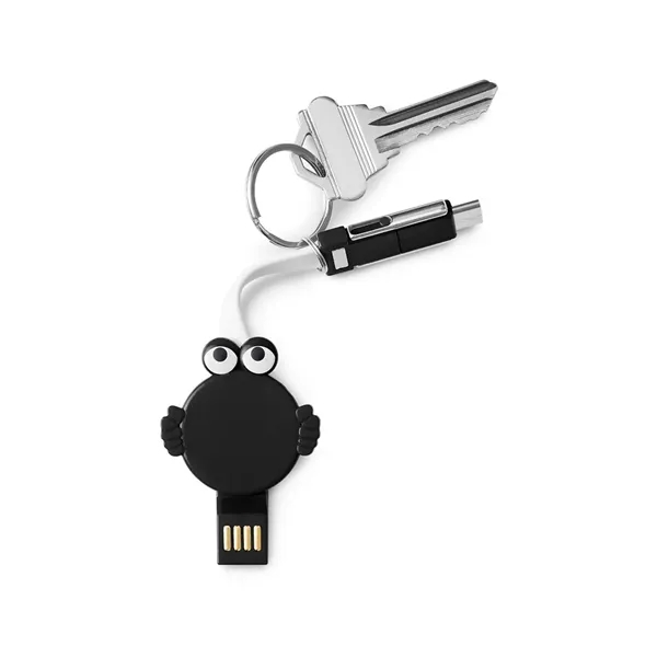 Goofy Group™ 2.5" x 1.5" ABS plastic charging cable with keyring.... from ASI 79530 Prime Line