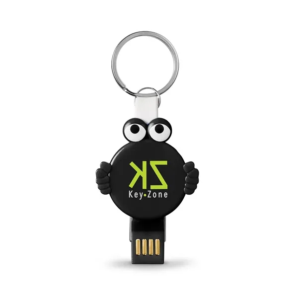 Goofy Group™ 2.5" x 1.5" ABS plastic charging cable with keyring.... from ASI 79530 Prime Line